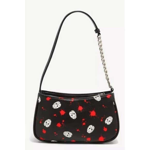 Her Universe Friday The 13th Jason Mask & Blood Baguette Bag NWT
